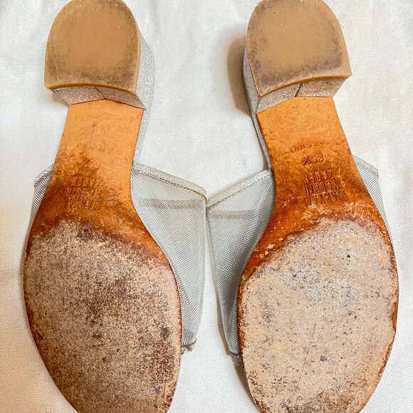 GUC Maryam Nassir Zadeh Mnz Sophie Slides, Mules 36.5, Silver Glitter - Picture 8 of 16